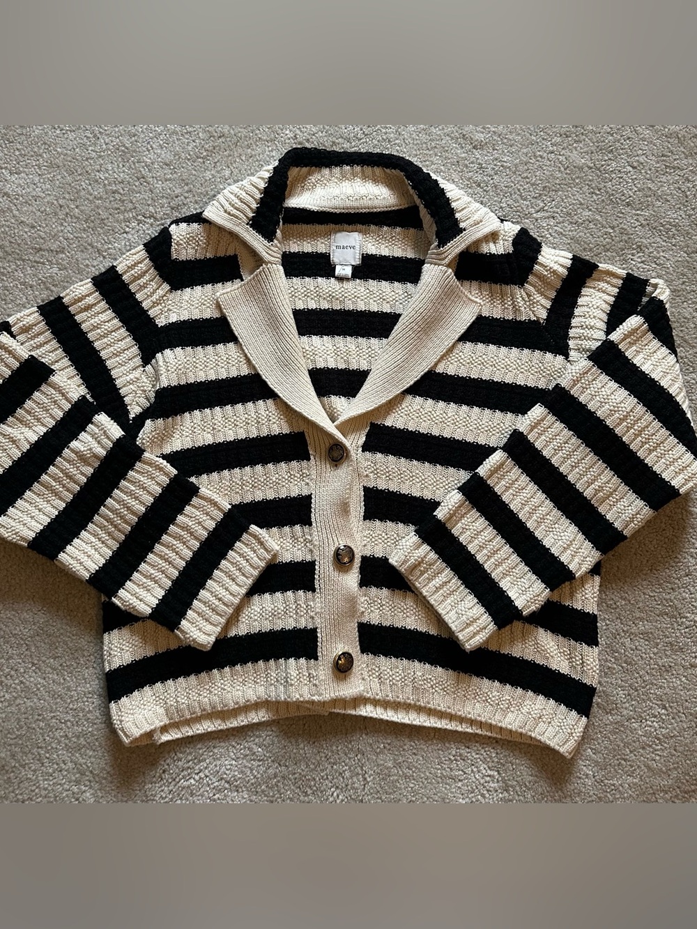 Maeve Greta Polo Cardigan